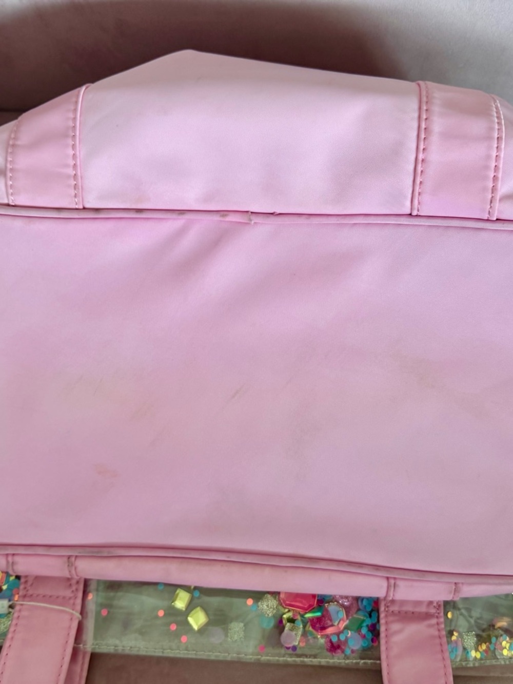 Packed Party Pink Clear Sequin Beach Pool Bag - Women's Beach & Everyday Tote - Picture 8 of 17